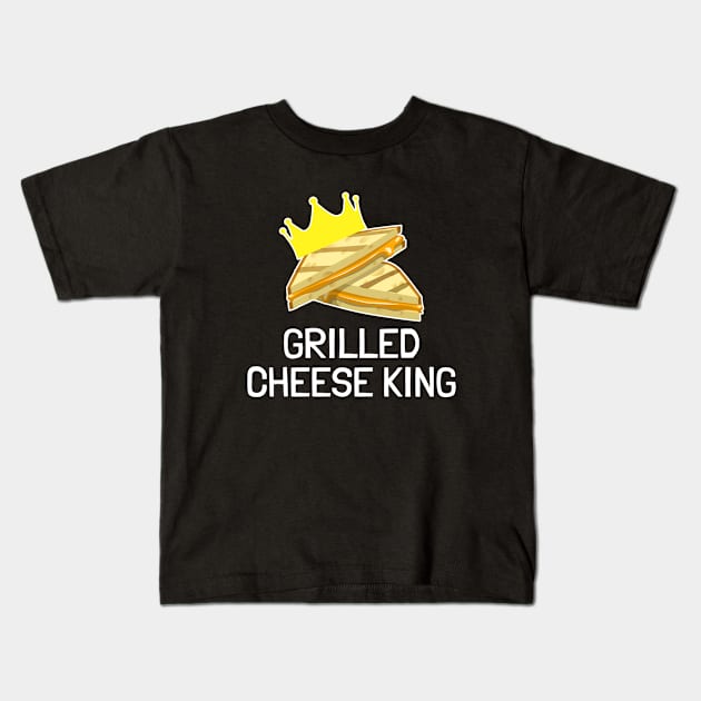 Grilled Cheese King Kids T-Shirt by LunaMay